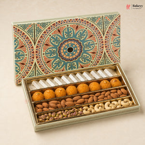 Premium Printed Dry Fruit & Sweets Gift Box | 2 Capacities