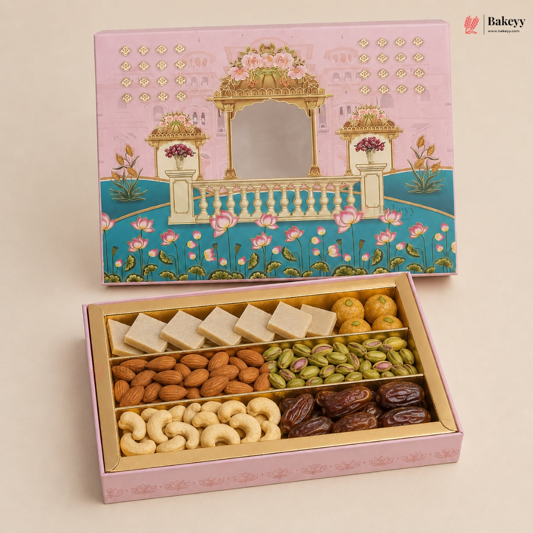 Premium Printed Dry Fruit & Sweets Gift Box | 2 Capacities
