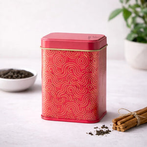 Premium Rectangle Decorative Tin Storage Containers |  Vibrant, Modern Patterns | 1 Piece