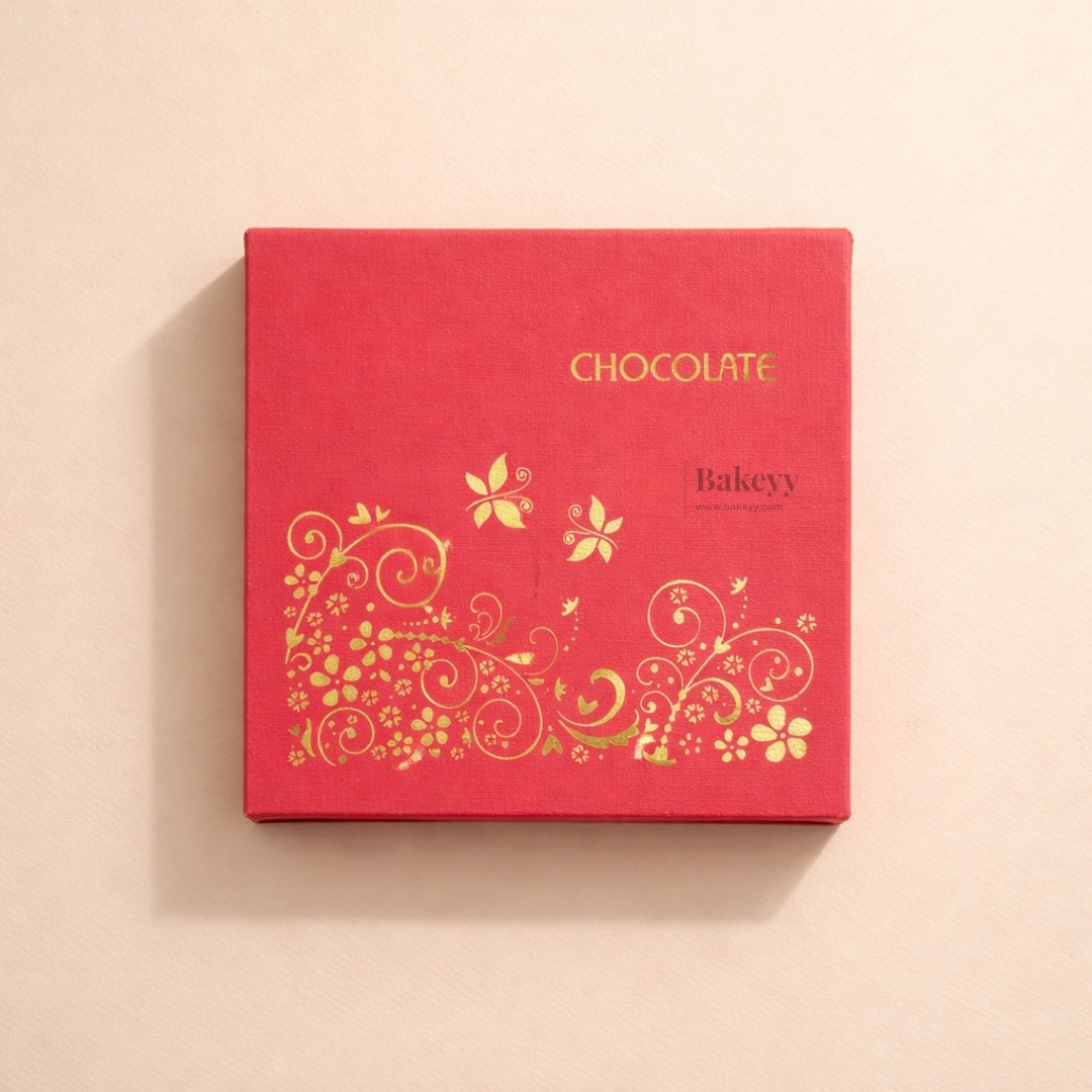 16 Cavity Hard Chocolate Box | Premium Rigid Chocolate Box with | Sliding Gift Box for Chocolates & Dry Fruits | Pack of 1