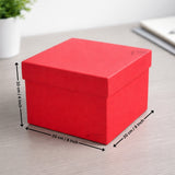 Premium Rigid Square Red Gift Box with Lid | Luxury Packaging Box for Hampers, Cakes & Gifting | Available in 3 Sizes | Pack of 1