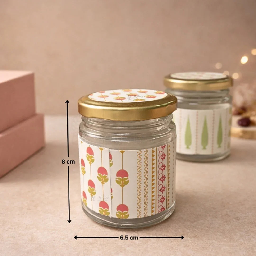 Premium Rigid Sweet | Chocolate Hamper Gift Box | 12 Cavity Gold Tray + 2 Glass Jar Slot | Pack of 1