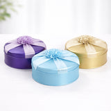 Premium Round Tin Box with Ribbon | Color Options Available | Matte Finish | Multiple Color Options | Pack of 1