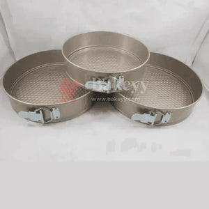 Premium Springform Cake Pan Set - 3 Pieces (Non-Stick, Leak-Proof) - Bakeyy.com - India - Premium Springform Cake Pan Set - 3 Pieces (Non-Stick, Leak-Proof) - Default Title