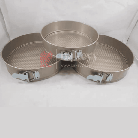 Premium Springform Cake Pan Set - 3 Pieces (Non-Stick, Leak-Proof) - Bakeyy.com - India - Premium Springform Cake Pan Set - 3 Pieces (Non-Stick, Leak-Proof) - Default Title