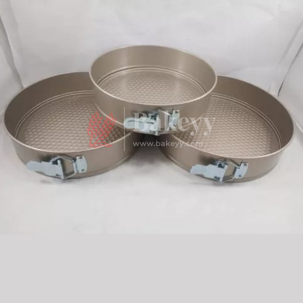 Premium Springform Cake Pan Set - 3 Pieces (Non-Stick, Leak-Proof) - Bakeyy.com - India - Premium Springform Cake Pan Set - 3 Pieces (Non-Stick, Leak-Proof) - Default Title