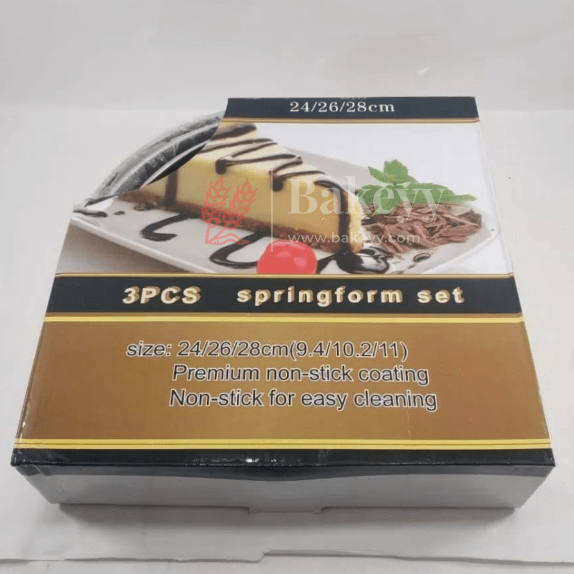 Premium Springform Cake Pan Set - 3 Pieces (Non-Stick, Leak-Proof) - Bakeyy.com - India - Premium Springform Cake Pan Set - 3 Pieces (Non-Stick, Leak-Proof) - Default Title