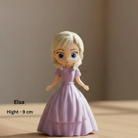 Princess themed doll topper in a lilac dress, 9 cm tall, for cakes from Bakeyy.com.