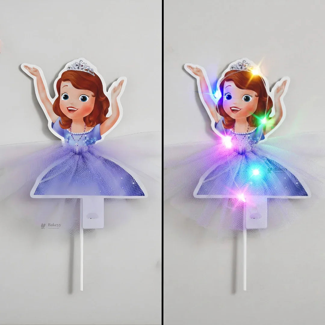 PrincessLEDCakeTopperwithNetFabricSkirtMultipleDesignsPackof1_2 - Bakeyy.com