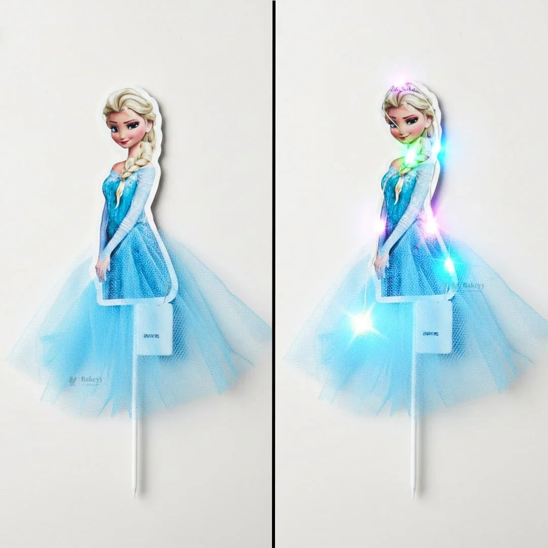 PrincessLEDCakeTopperwithNetFabricSkirtMultipleDesignsPackof1_6 - Bakeyy.com