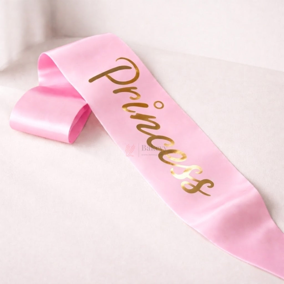 Princess Birthday Party Satin Sash with Elegant Script Lettering | Pack of 1