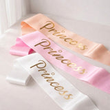 Princess Birthday Party Satin Sash with Elegant Script Lettering | Pack of 1