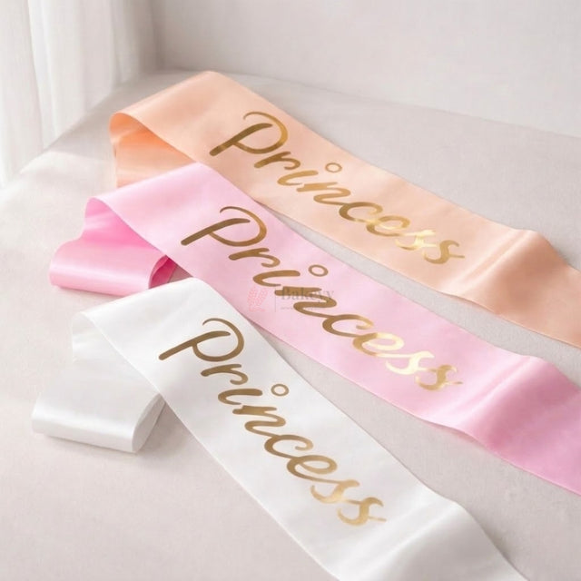 Princess Birthday Party Satin Sash with Elegant Script Lettering | Pack of 1