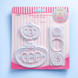 Princess Carriage Fondant & Cookie Cutter Set | 3 Piece | Pack of 1