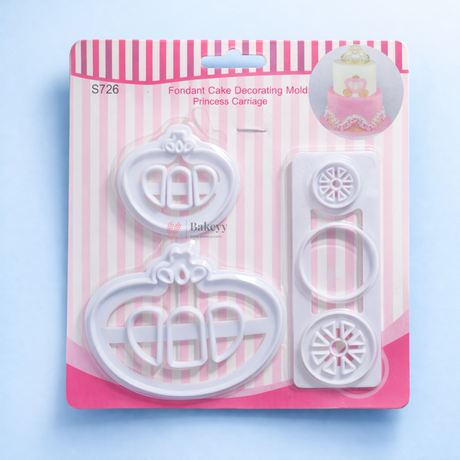 Princess Carriage Fondant & Cookie Cutter Set | 3 Piece | Pack of 1