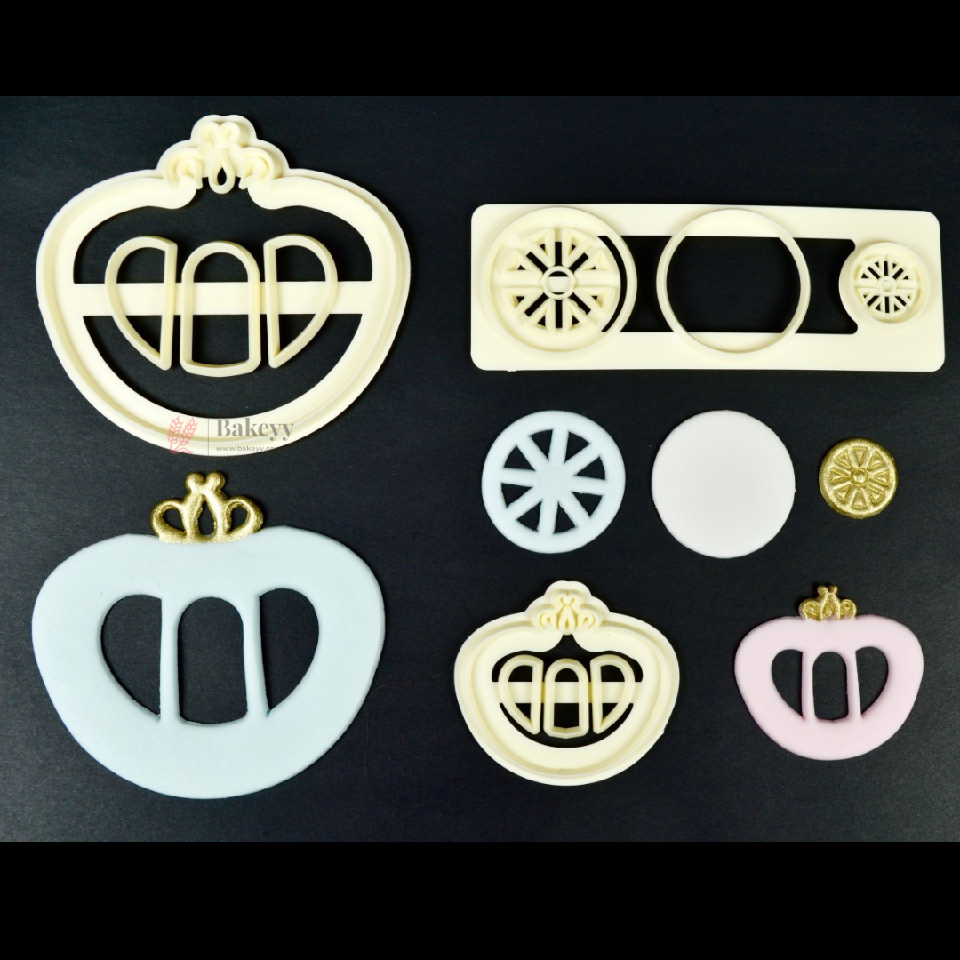 Princess Carriage Fondant & Cookie Cutter Set | 3 Piece | Pack of 1