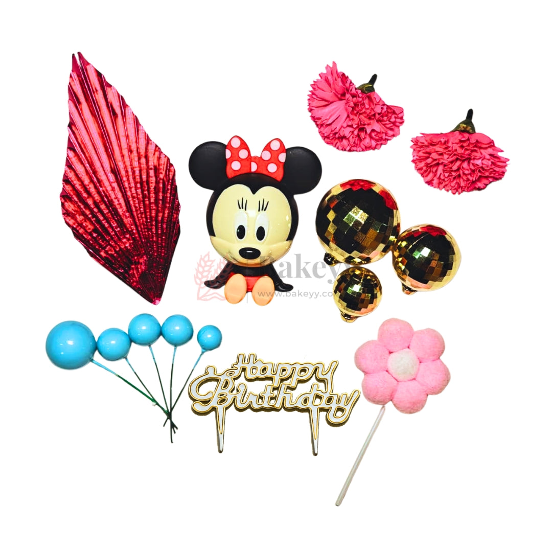 Ready-to-use cake decoration combo
• Lightweight and easy to insert into cakes
• Strong sticks for stable placement
• Eye-catching metallic and pastel accents
• Suitable for various cake sizes