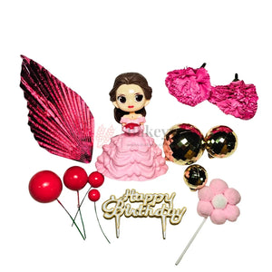 Princess_Cartoon_Theme_Cake_Topper_Combo_Set_Birthday_Cake_Decoration_Kit_Pack_of_1_6 - Bakeyy.com