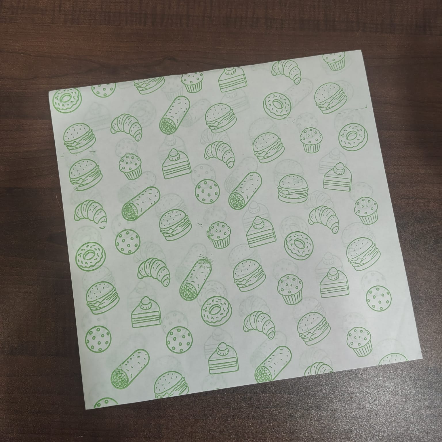 Printed Butter Paper Sheets for Food Wrapping & Serving | Grease-Resistant Bakery Paper | Pack of  250
