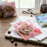 Printed Cellophane Pouch | Floral Quote Design | Pack of 100