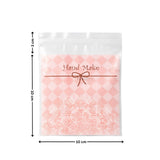 Printed Cellophane Pouch Orange Checkered Hand Made Floral Design | Pack of 100