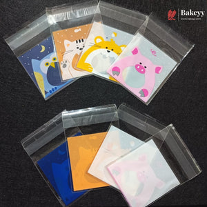 Printed Cookie Pouch with Self-Seal Flap | 3 Designs | Multiple Colours | Pack of 100