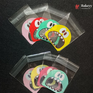 Printed Cookie Pouch with Self-Seal Flap | 3 Designs | Multiple Colours | Pack of 100
