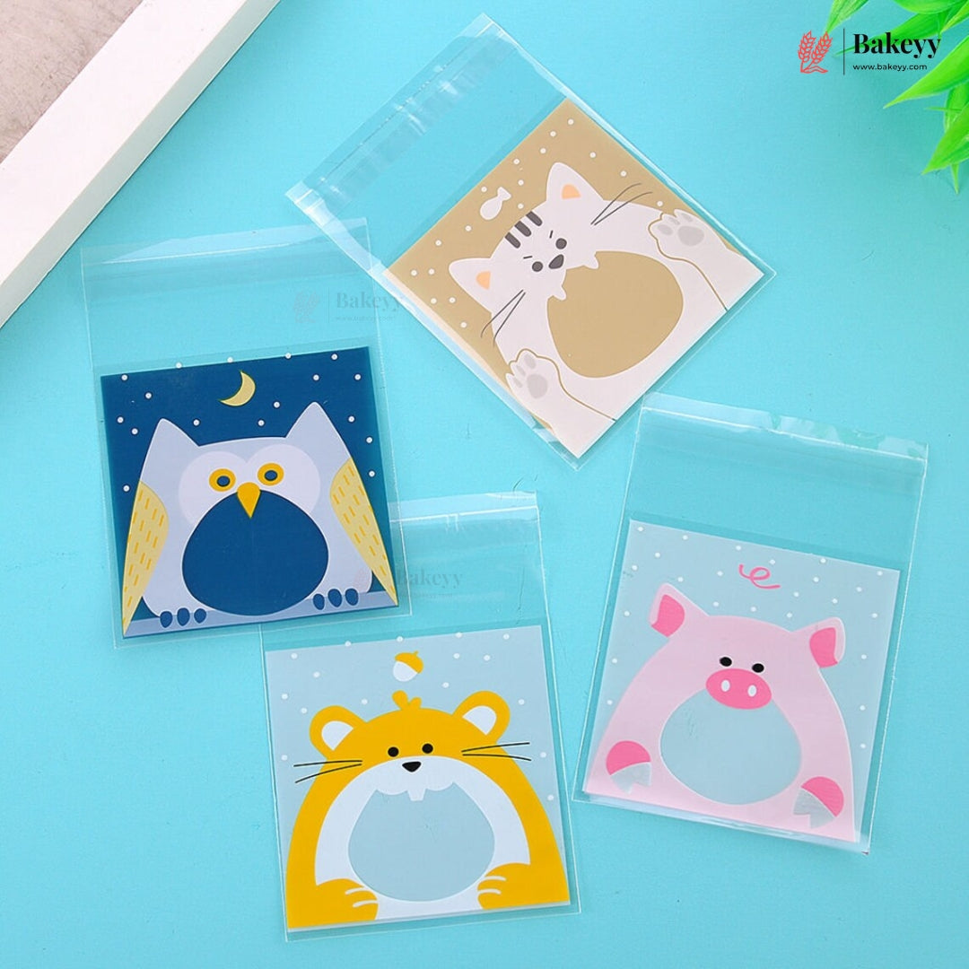 Printed Cookie Pouch with Self-Seal Flap | 3 Designs | Multiple Colours | Pack of 100