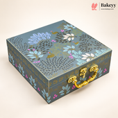 4 Jar Printed MDF Hamper Box with Handle | Multiple Designs | Pack of 1