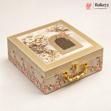 4 Jar Printed MDF Hamper Box with Handle | Multiple Designs | Pack of 1