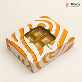 Printed Chocolate Cavity Box with Transparent Window | Pack of 25