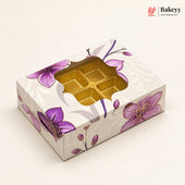 Printed Chocolate Cavity Box with Transparent Window | Pack of 25
