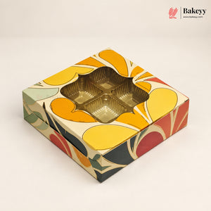Printed Chocolate Cavity Box with Transparent Window | Pack of 25