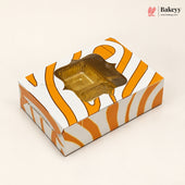 Printed Chocolate Cavity Box with Transparent Window | Pack of 25