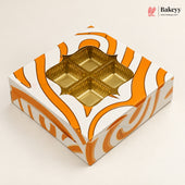Printed Chocolate Cavity Box with Transparent Window | Pack of 25