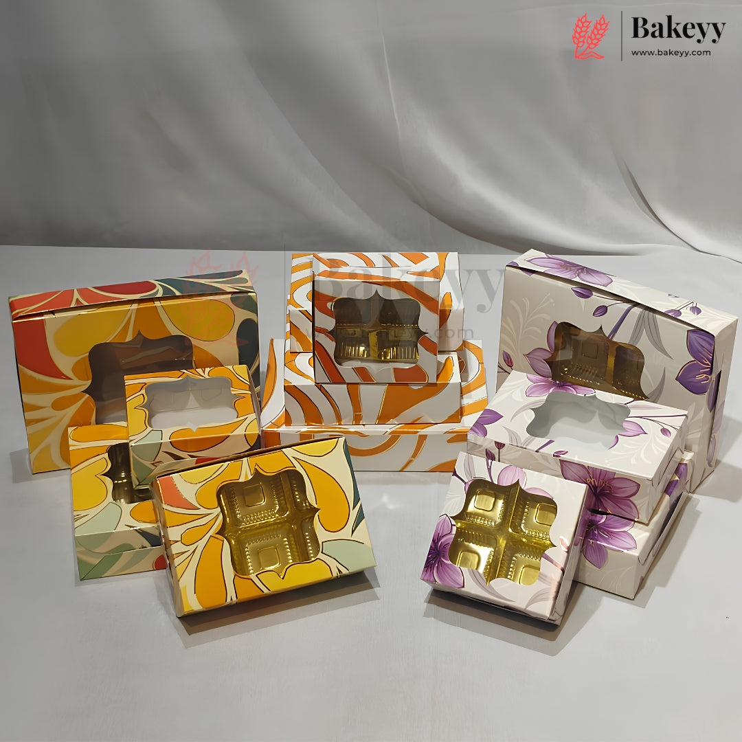 Printed Chocolate Gift Box with Transparent Window | Chocolate & Confectionery Gift Packaging | Pack of 25
