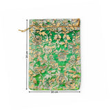 Printed Organza Potli Bags | Multiple Color | Pack of 70 - Bakeyy.com - India - Printed Organza Potli Bags | Multiple Color | Pack of 70 - Green 300.00
