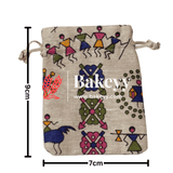 7X9 CM | Original Printed | Printed Potli Jute Bag (Mixed Designs) | Gift Return Gifts Bags | Drawstring Bags | Pack Of 10 - Bakeyy.com - India - 7X9 CM | Original Printed | Printed Potli Jute Bag (Mixed Designs) | Gift Return Gifts Bags | Drawstring Bags | Pack Of 10 - Default Title