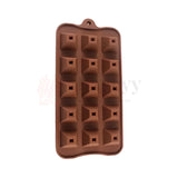 15-Cavity | Pyramid Shape Silicone Chocolate Mould | Non-Stick Baking & Candy Making Tray | 1 Piece