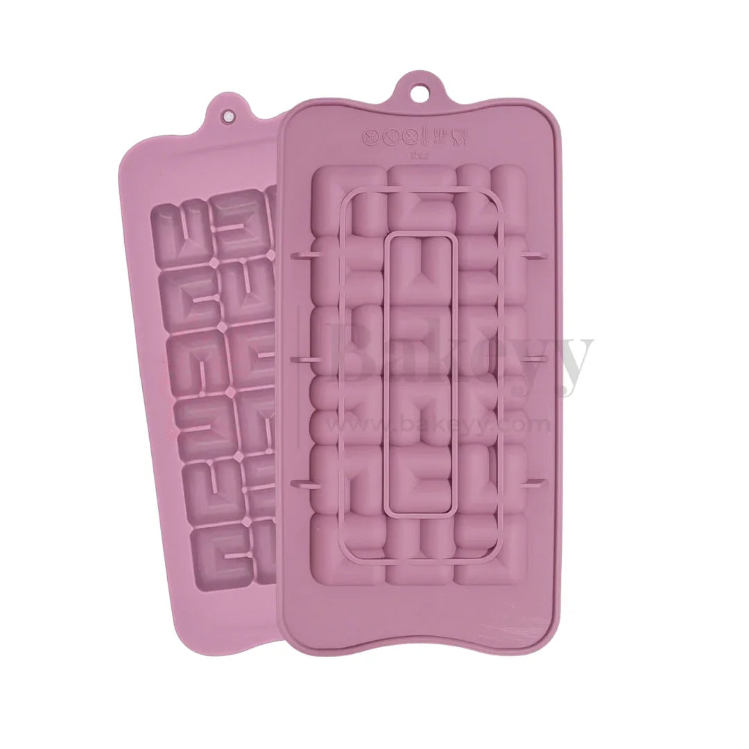 18-Cavity | U-shaped Silicone Chocolate Mould | Non-Stick Baking & Candy Making Tray | 1 Piece