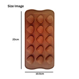 15-Cavity | Sea Shell Shaped Silicone Chocolate Mould | Non-Stick Baking & Candy Making Tray | 1 Piece