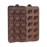 15-Cavity | Double Heart Shaped Silicone Chocolate Mould | Non-Stick Baking & Candy Making Tray | 1 Piece