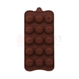 15-Cavity | Flower Design Silicone Chocolate Mould | Non-Stick Baking & Candy Making Tray | 1 Piece