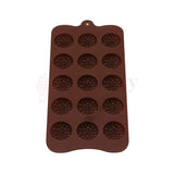 15-Cavity | Flower Design Silicone Chocolate Mould | Non-Stick Baking & Candy Making Tray | 1 Piece