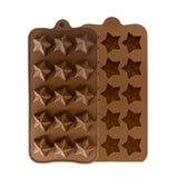 15-Cavity | Star Shaped Silicone Chocolate Mould | Non-Stick Baking & Candy Making Tray | 1 Piece