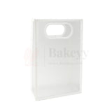 15x8x24cm | Transparent Gift Bag – White | Die‑Cut Handle, Waterproof & Stylish Packaging | Pack Of 12 - Bakeyy.com - India - 15x8x24cm | Transparent Gift Bag – White | Die‑Cut Handle, Waterproof & Stylish Packaging | Pack Of 12 - Default Title