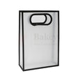 24x10x35cm | Transparent Gift Bag – Black | Die‑Cut Handle, Waterproof & Stylish Packaging | Pack Of 12 - Bakeyy.com - India - 24x10x35cm | Transparent Gift Bag – Black | Die‑Cut Handle, Waterproof & Stylish Packaging | Pack Of 12 - Default Title