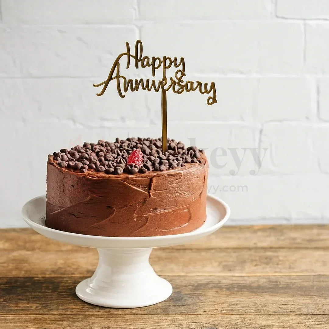 4" inch Happy Anniversary Cake Topper