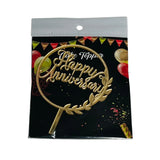 4" inch Happy Anniversary Cake Topper