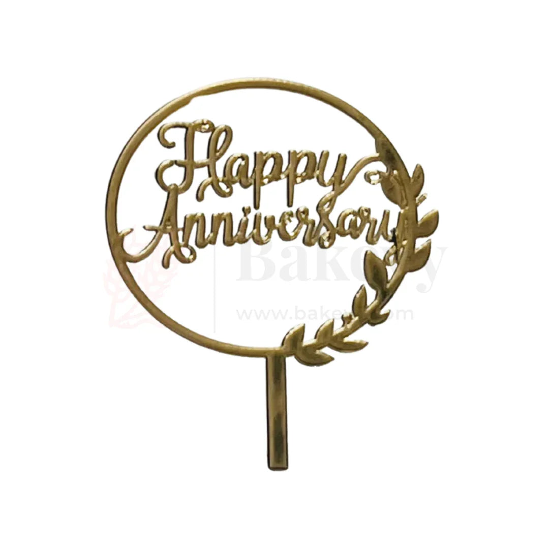 4" inch Happy Anniversary Cake Topper